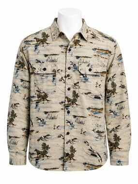 Size XL RedHead Men’s Hunting Duck Print Button Up Shirt Waterfowl Cotton
